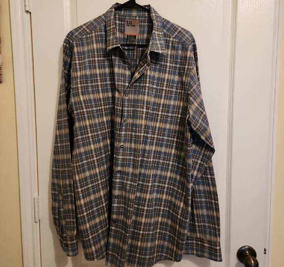 5.11 Tactical Plaid Button-Up Shirt - Picture 1 of 5